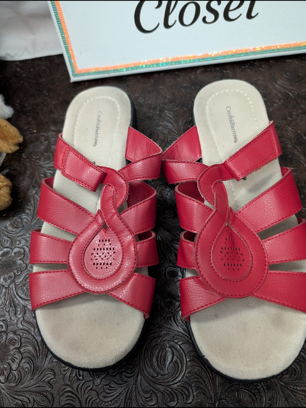 Red Women's Comfort Sandals